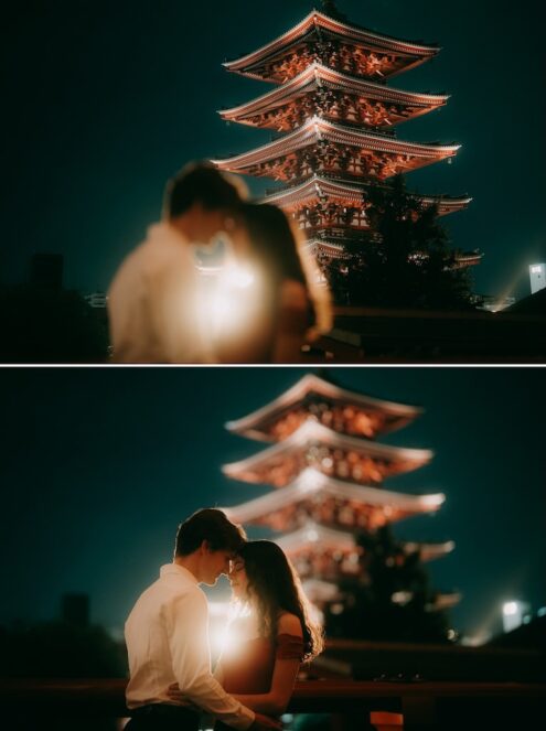 Tokyo cinematic engagement photography by Ippei and Janine Photography