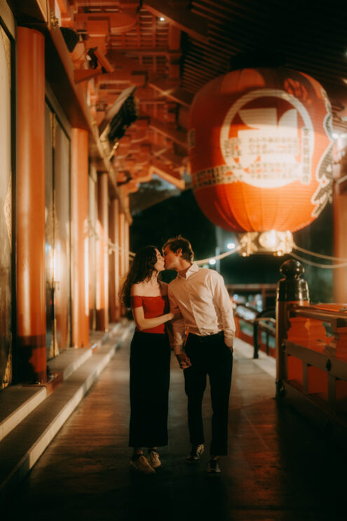 Tokyo night cinematic engagement photoshoot by Ippei and Janine Photography