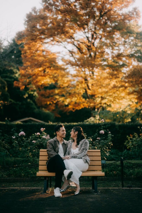 Tokyo pre-wedding, engagement photography in park - Ippei and Janine Photography
