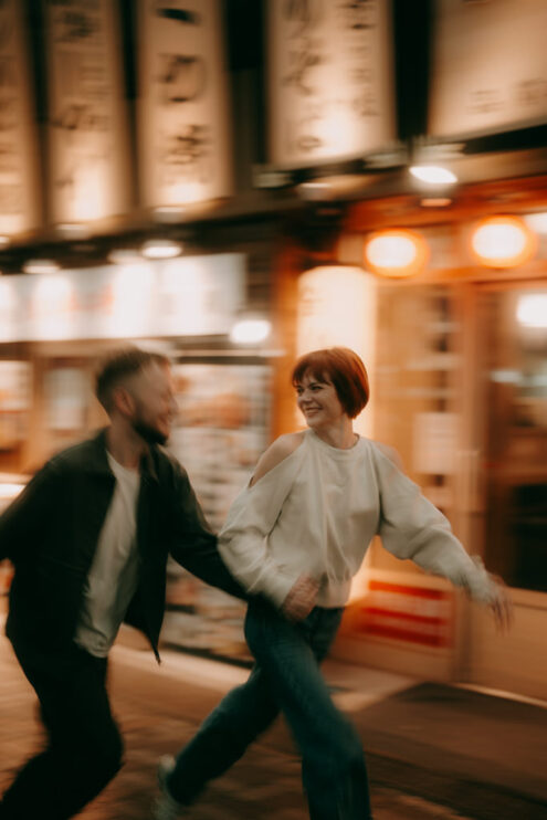 Cinematic Tokyo engagement photoshoot by Ippei and Janine Photography