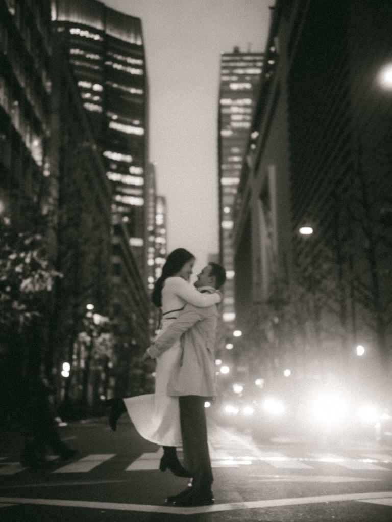 Tokyo black and white cinematic photography - Ippei and Janine Photography