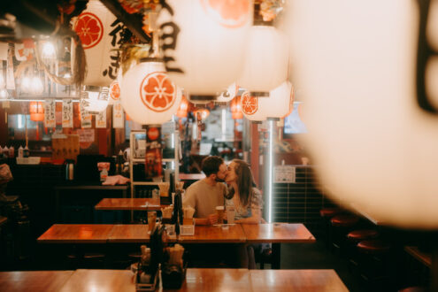 Tokyo izakaya engagement photoshoot - Ippei and Janine Photography