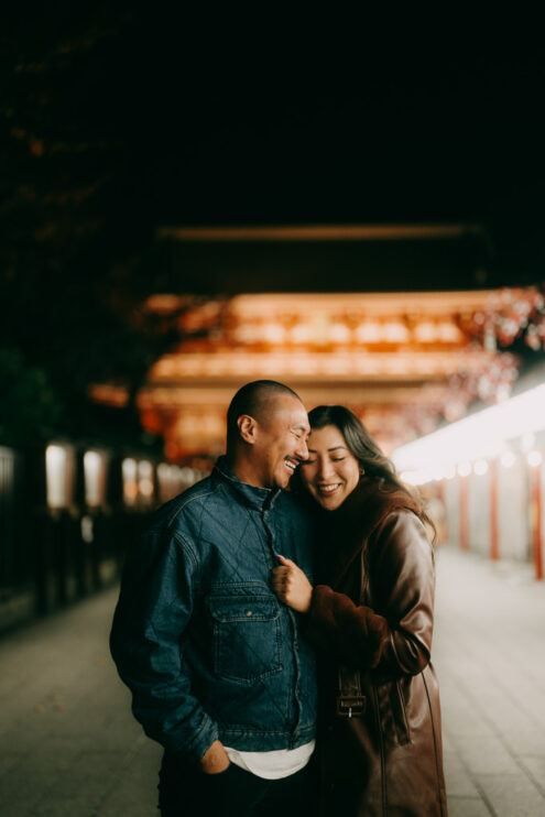 Tokyo evening engagement photo - Ippei and Janine Photography