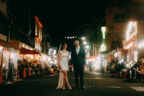 Tokyo night engagement photoshoot - Ippei and Janine Photography
