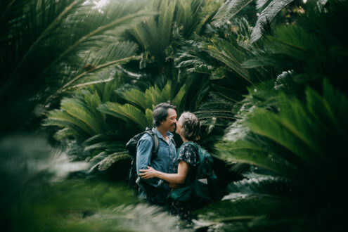 Tokyo engagement photography in nature - Japan portrait photographer Ippei and Janine