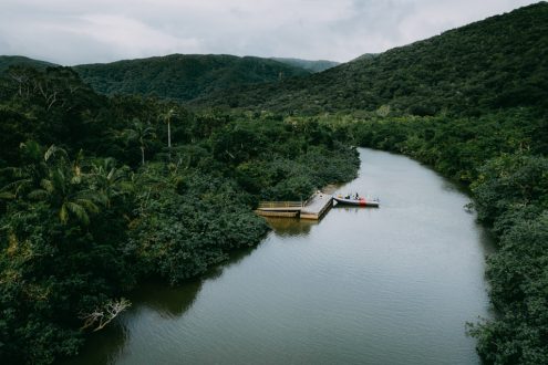 Iriomote jungle river, Japan off-the-beaten-path drone photography by Ippei and Janine