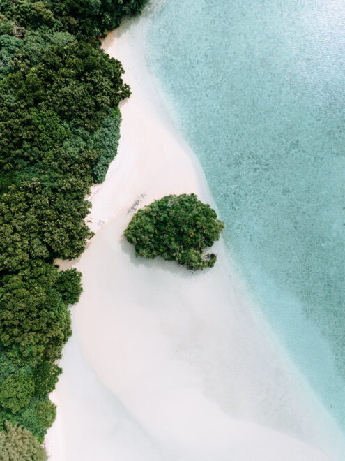 White sand tropical beach, Ishigaki Island, Japan off-the-beaten-path drone photography by Ippei and Janine