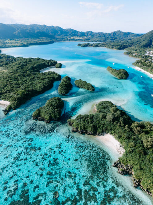 Kabira Bay, Ishigaki Island, Japan off-the-beaten-path drone photography by Ippei and Janine