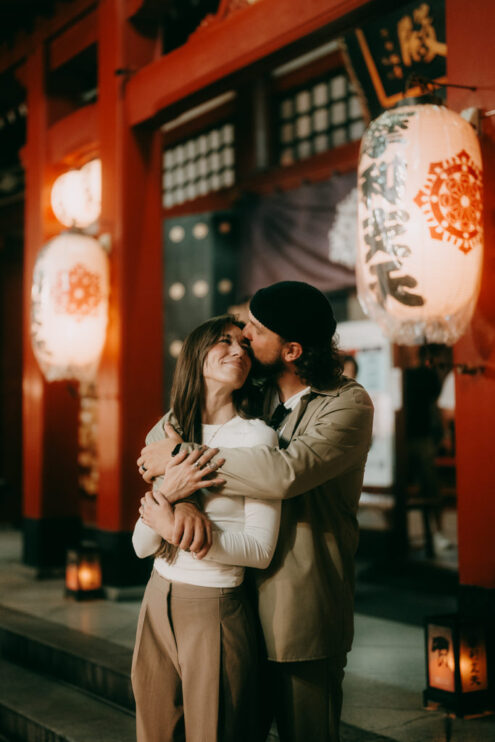 Tokyo evening engagement photoshoot - Ippei and Janine Photography