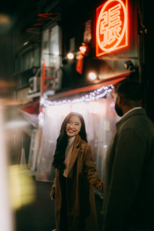 Tokyo cinematic evening photography - Ippei and Janine Photography