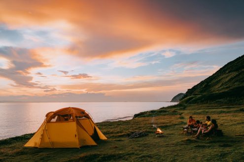 Wild camping, Japan outdoor lifestyle adventure photography by Ippei and Janine
