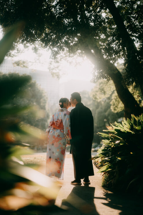 Tokyo kimono pre-wedding & engagement photography by Ippei & Janine