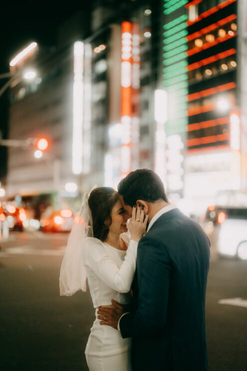 Tokyo night engagement photography - Ippei and Janine Photography