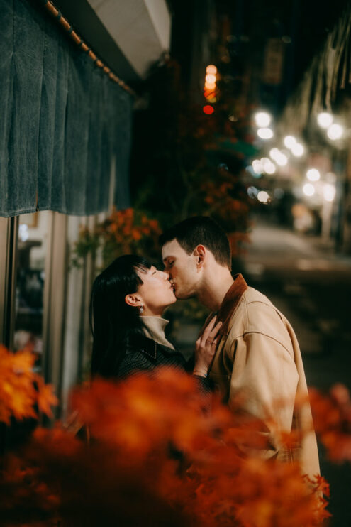 Tokyo evening engagement photoshoot - Ippei and Janine Photography