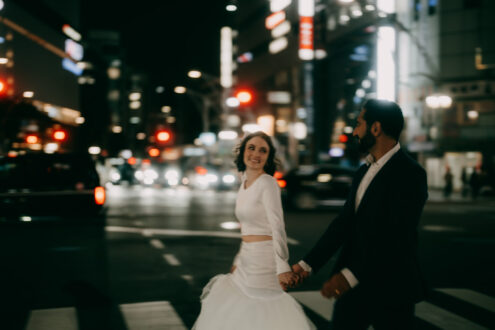 Tokyo cinematic elopement photography by Ippei and Janine Photography