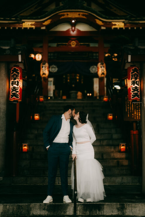 Tokyo engagement photoshoot at night - Ippei and Janine Photography