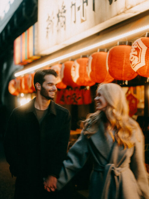 Tokyo cinematic engagement photography - Ippei and Janine Photography