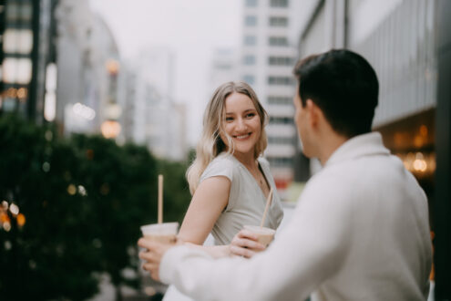 Tokyo evening couple photoshoot - Ippei and Janine Photography