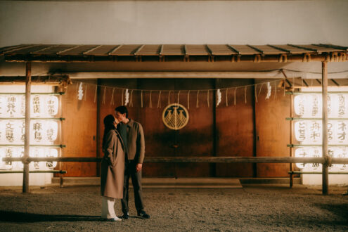 Tokyo Evening Couple Portrait Photography in Asakusa