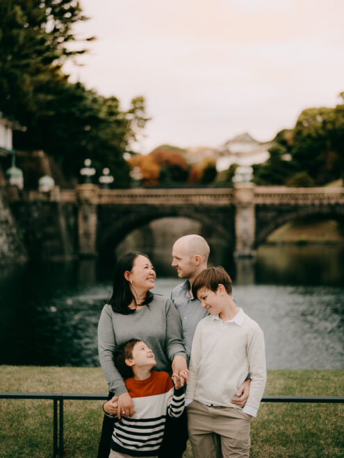 Tokyo family portrait photoshoot - Japan family photographer Ippei and Janine