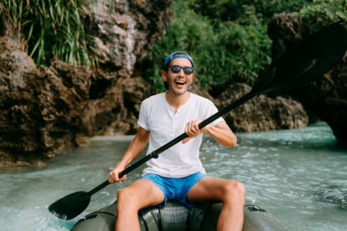 Coastal packrafting, Okinawa - Japan outdoor adventure photography by Ippei and Janine