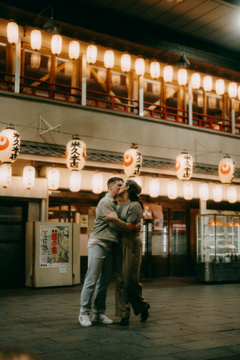 Tokyo engagement photoshoot at night - Ippei and Janine Photography