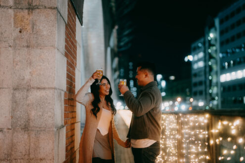 Tokyo night engagement photoshoot - Ippei and Janine Photography