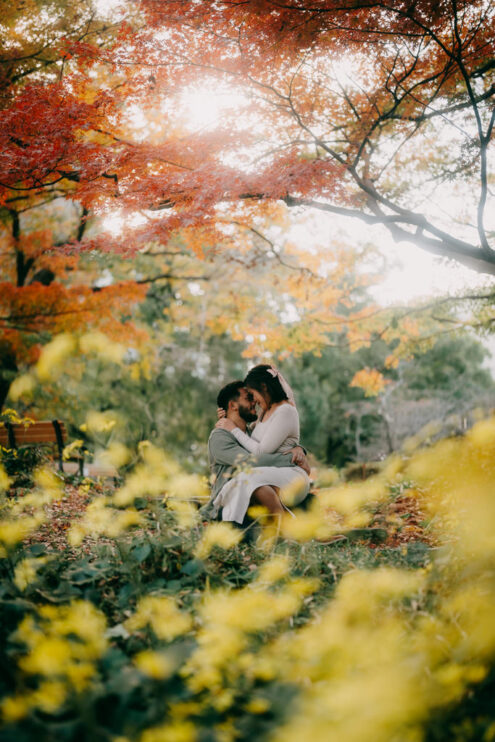 Tokyo autumn engagement photography - Ippei & Janine Photography