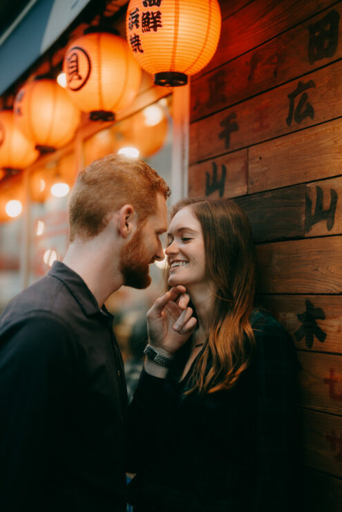 Tokyo engagement photography at night - Ippei and Janine Photography