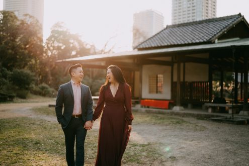 Tokyo pre-wedding engagement photography - Japan portrait photographer Ippei and Janine