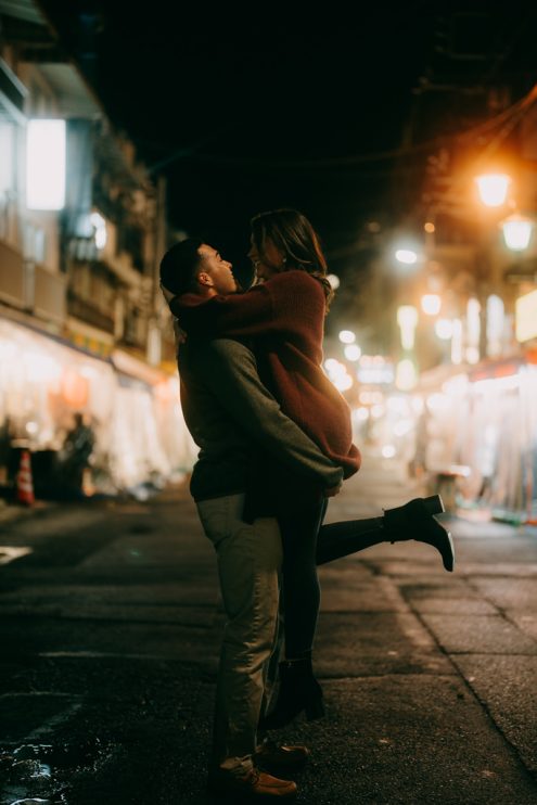 Tokyo couples photography at night - Ippei and Janine Photography