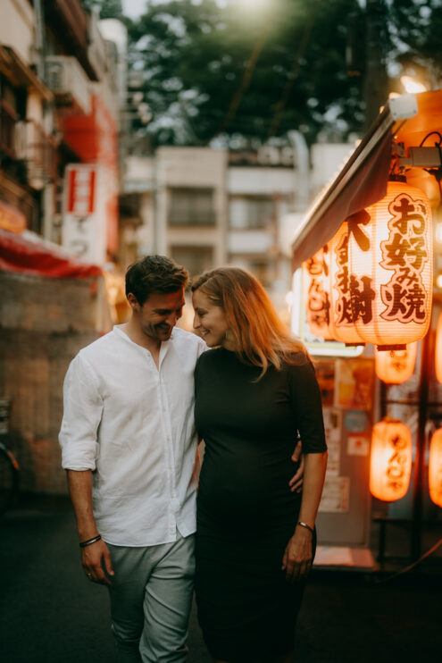 Tokyo evening portrait photoshoot by Ippei and Janine Photography