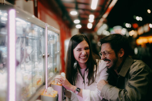 Tokyo evening engagement photography - Ippei and Janine Photography