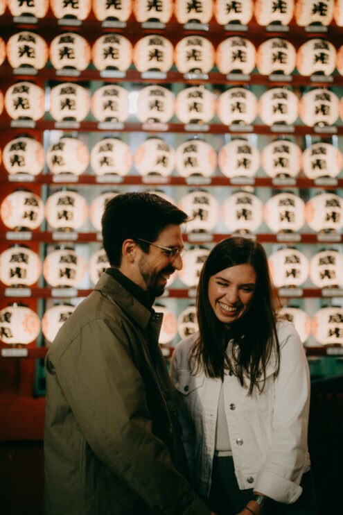 Tokyo night engagement photography - Ippei and Janine Photography