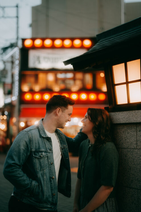 Tokyo evening engagement photography - Ippei and Janine Photography