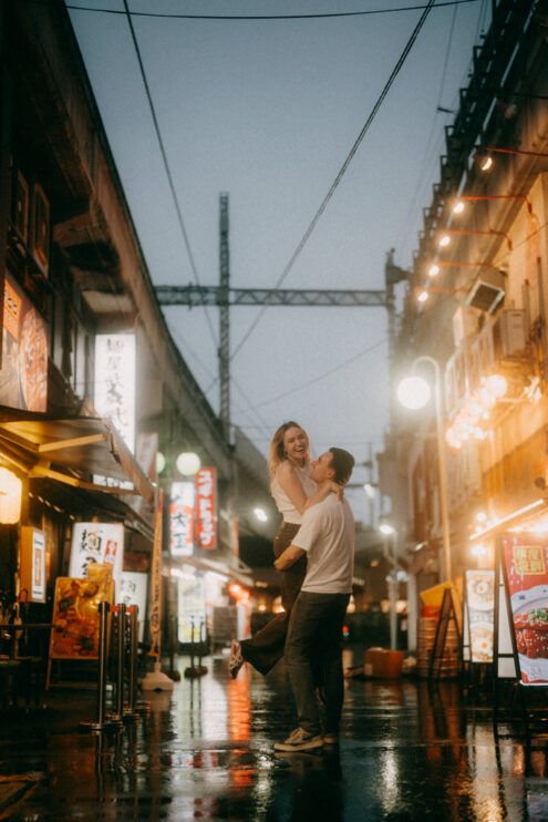 Tokyo cinematic engagement photography - Ippei and Janine Photography