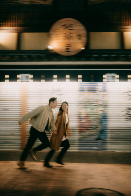 Tokyo night engagement photoshoot - Ippei and Janine Photography