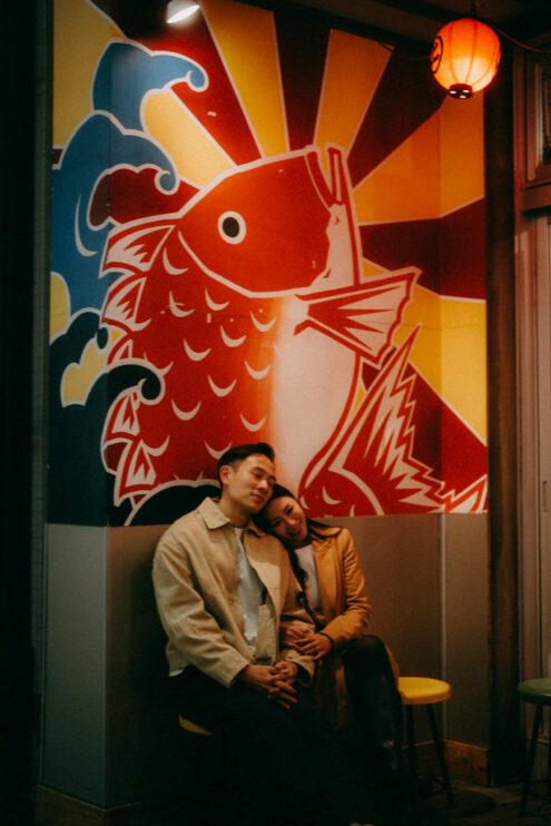 Tokyo izakaya engagement photoshoot - Ippei and Janine Photography
