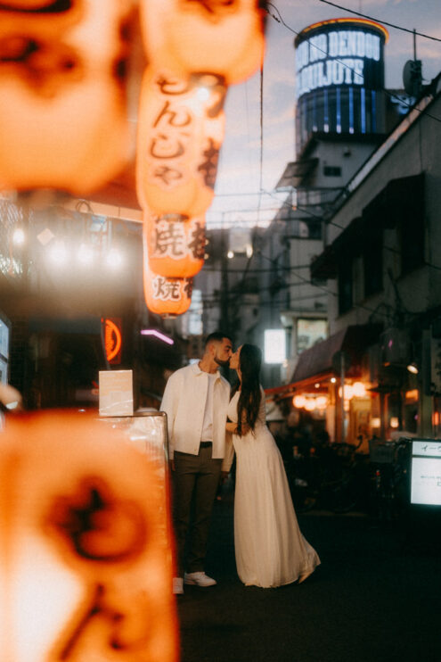 Tokyo engagement photography at night - Ippei and Janine Photography