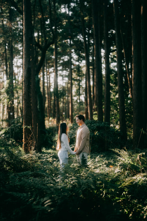 Tokyo proposal nature photoshoot in January - Ippei and Janine Photography
