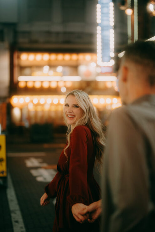 Tokyo cinematic photoshoot at night - Ippei and Janine Photography