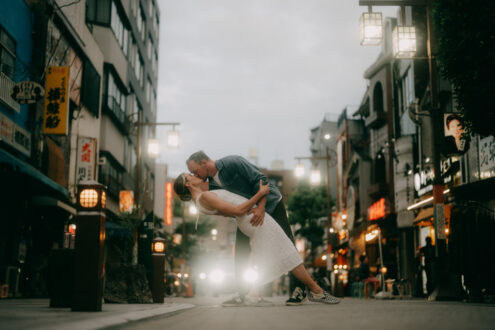Tokyo cinematic engagement photography - Ippei and Janine Photography