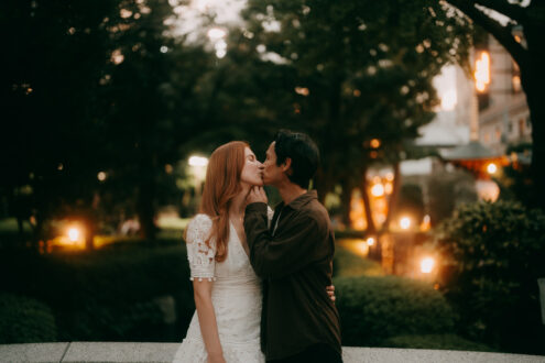 Cinematic Tokyo engagement photoshoot at night - Ippei and Janine Photography