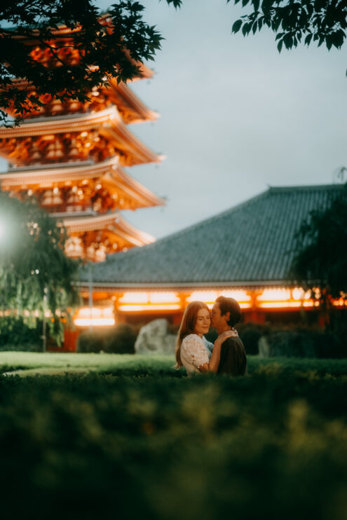 Cinematic Tokyo engagement photography at night - Ippei and Janine Photography