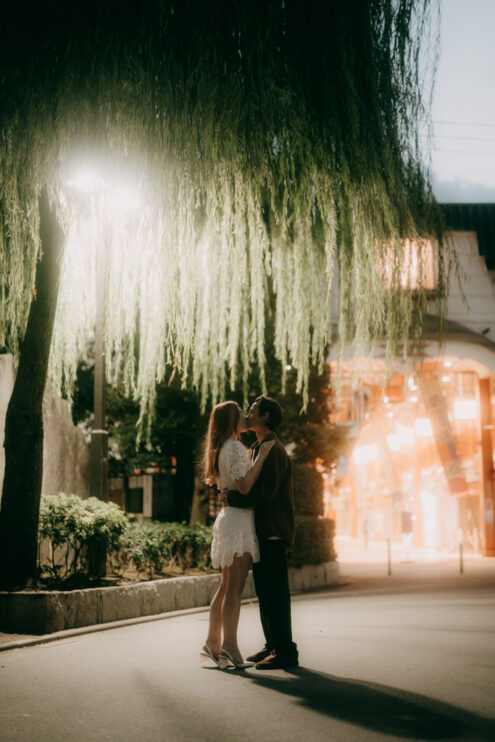 Tokyo engagement photography at night - Ippei and Janine Photography