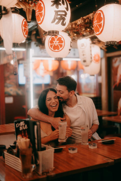 Tokyo cinematic engagement photoshoot - Ippei and Janine Photography