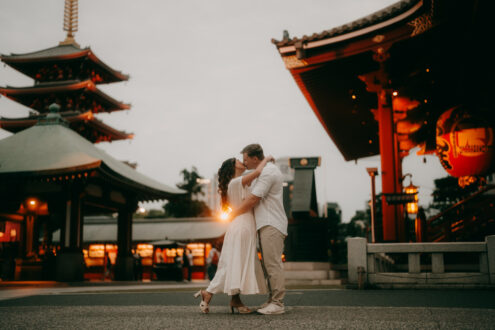 Tokyo cinematic engagement photography - Japan portrait photographer Ippei and Janine