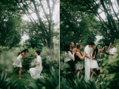 Tokyo surprise proposal photoshoot in nature - Ippei and Janine Photography