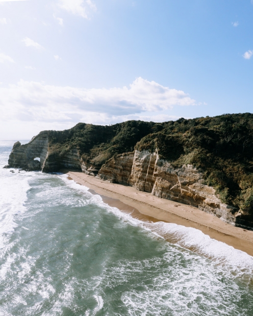 Secluded beach in Chiba for a day trip from Tokyo