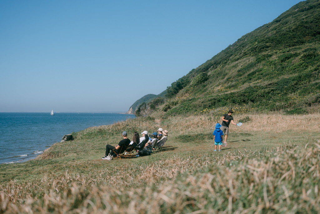 Enjoying natural coastline of Tokyo Bay, Chiba, Japan